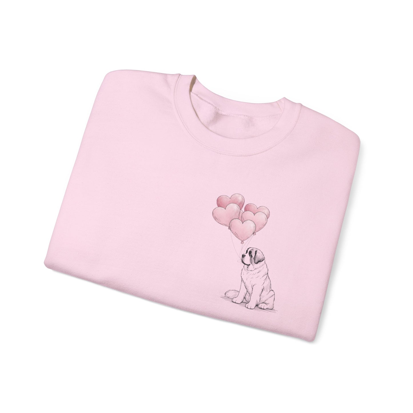Saint Bernard with Heart Balloons Sweatshirt