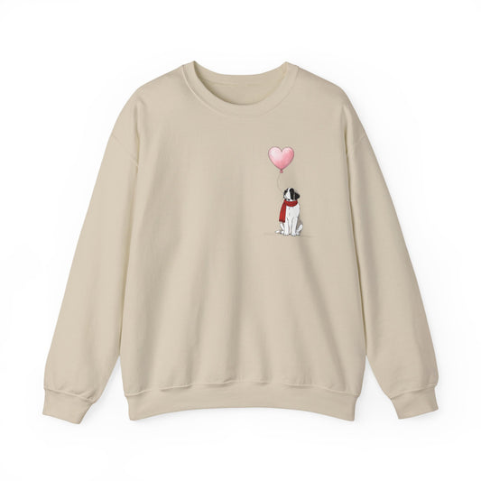 The Heartfelt Herald Saint Bernard Art Sweatshirt | Winter Den
