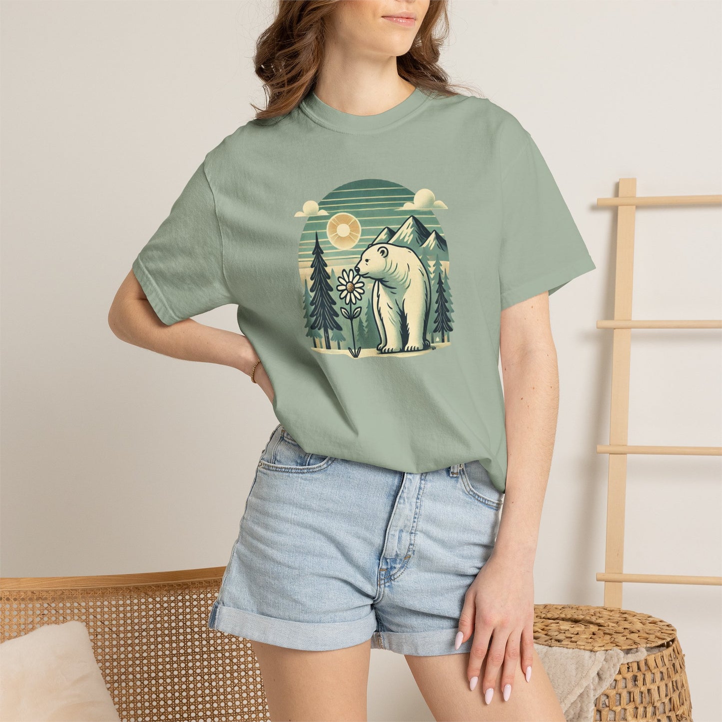 Pine & Daisy Polar Bear Comfort Colors Tee
