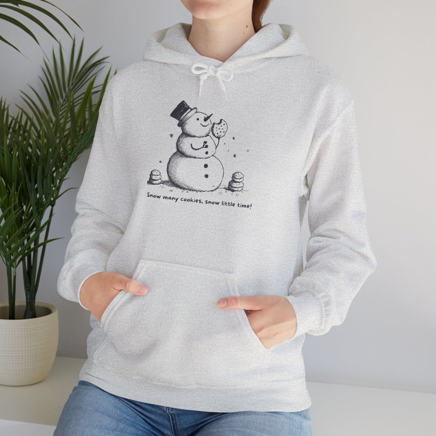 Snow Many Cookies Hoodie | Funny Minimal Holiday Sweatshirt