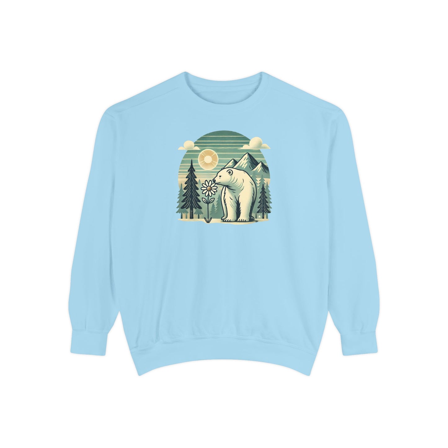 Pine & Daisy Polar Bear Comfort Colors Sweatshirt
