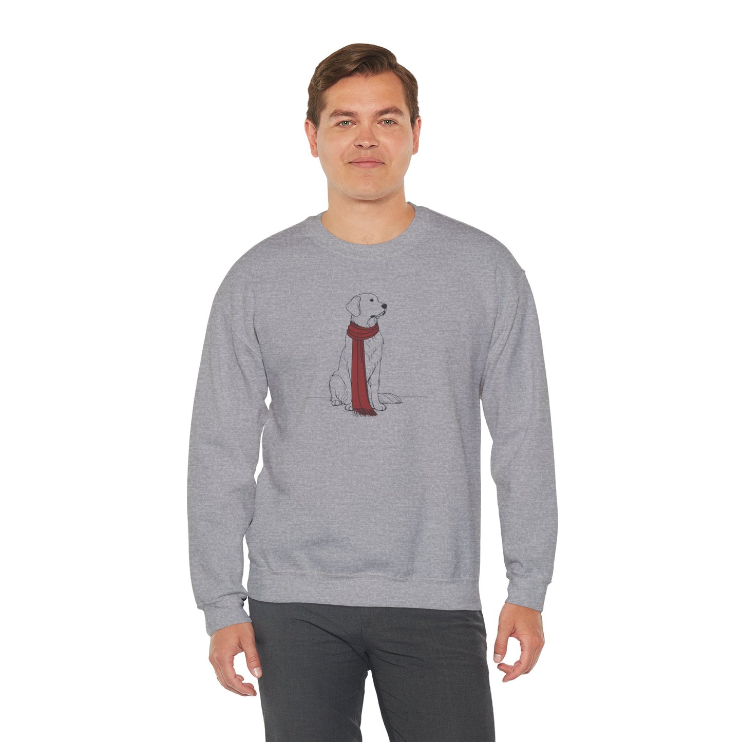 Golden Retriever Scarf Premium Sweatshirt | Cozy Den Edition
