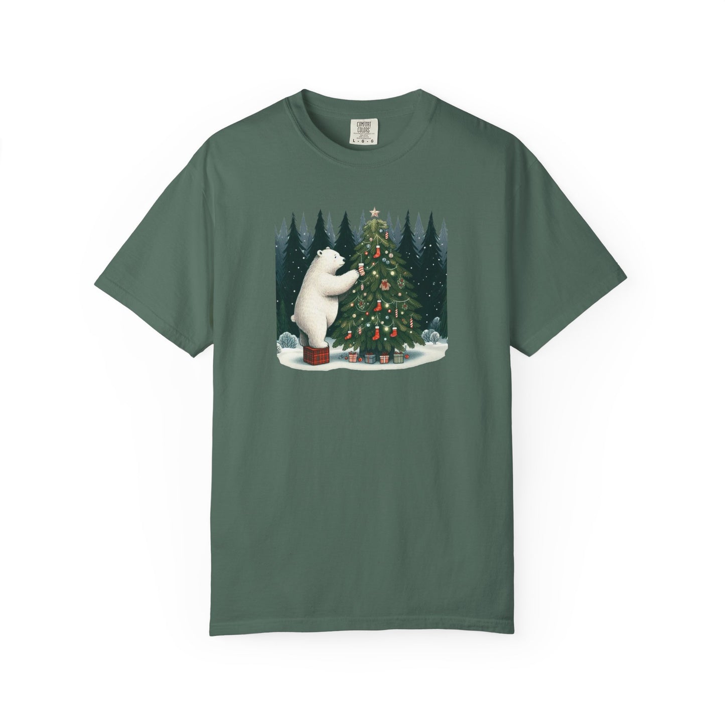 Polar Bear Christmas Heavyweight Tee | Holiday Den