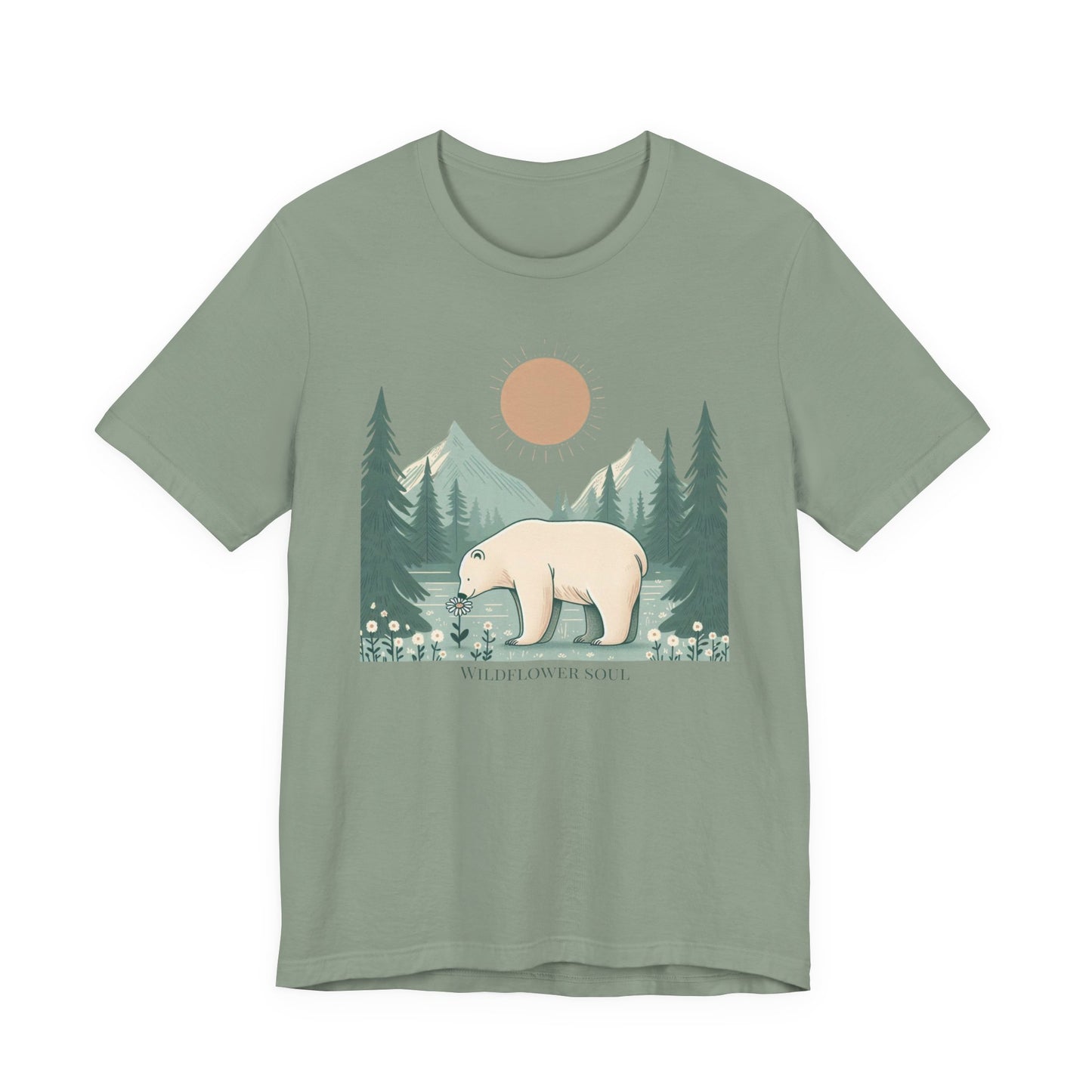 Wildflower Soul Polar Bear Tee | Vintage Landscape Edition