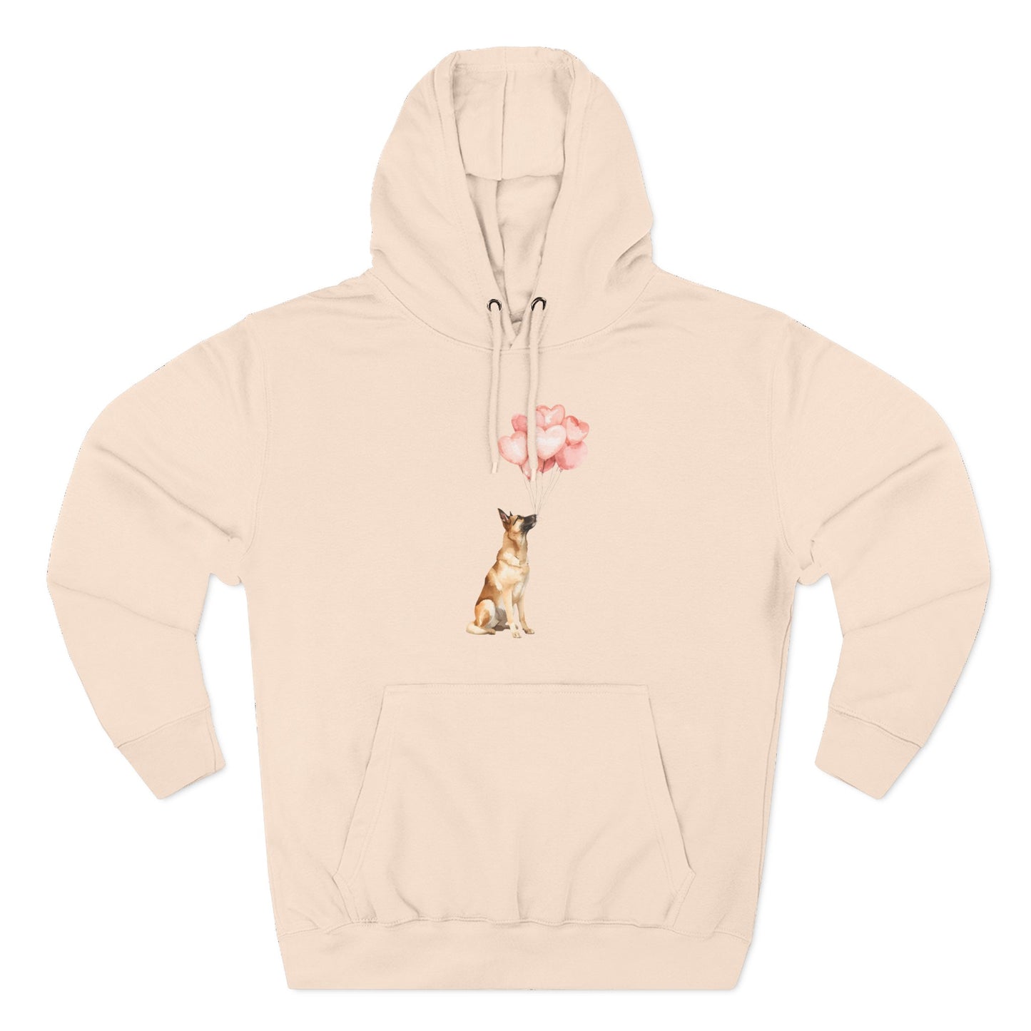 Belgian Malinois Heart Balloons Hoodie