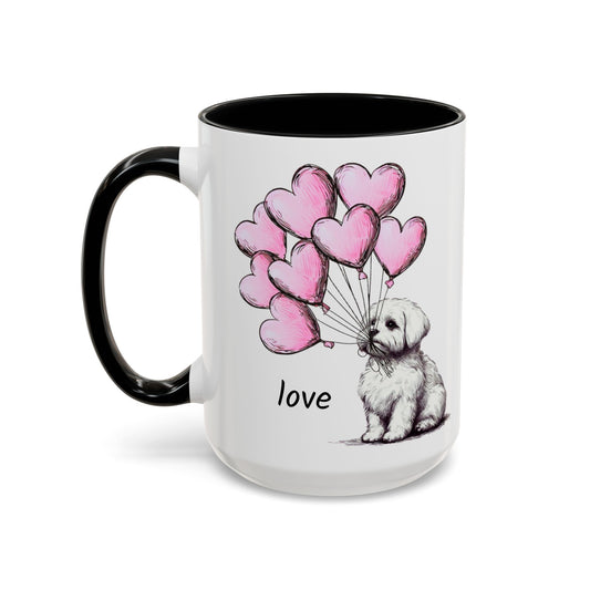 Maltese Love Balloon Mug