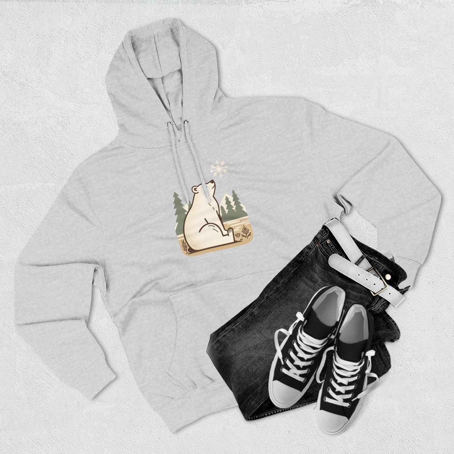 Polar Bear Snowflake Hoodie