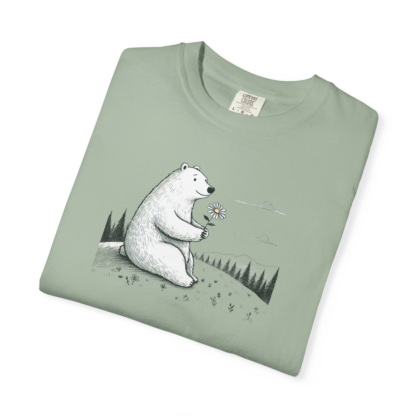 Woodland Bear Wildflower Comfort Colors Tee