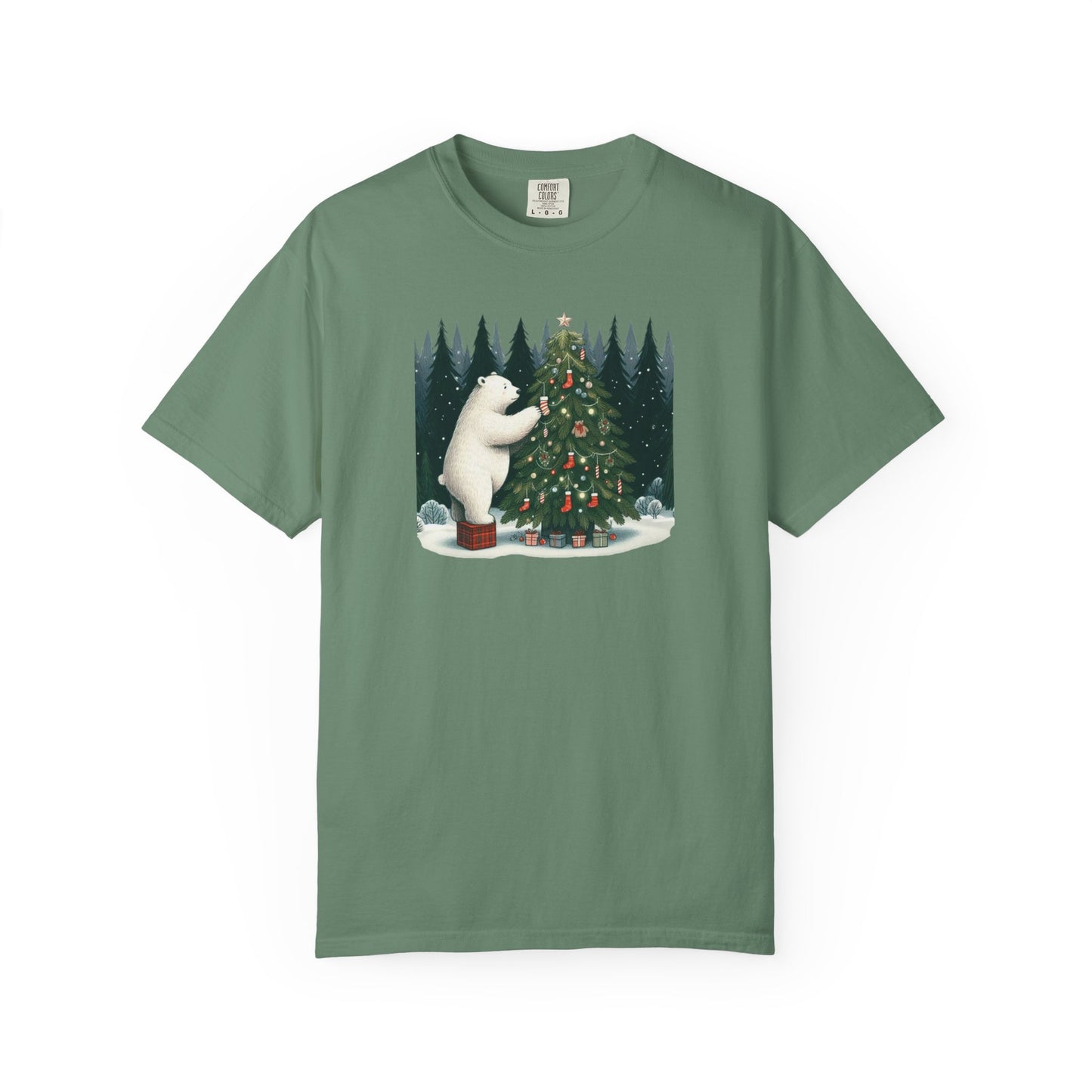 Polar Bear Christmas Heavyweight Tee | Holiday Den