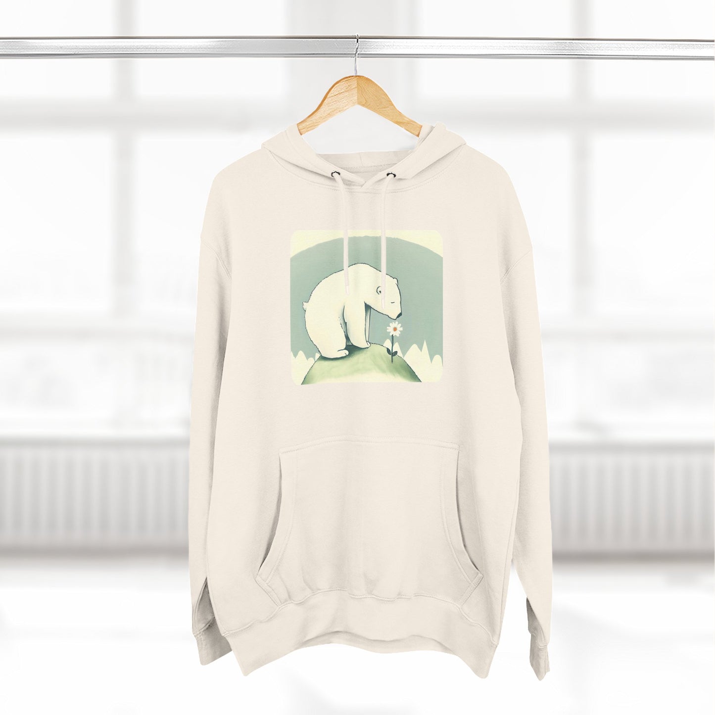 Polar Bear  Wildflower Hoodie