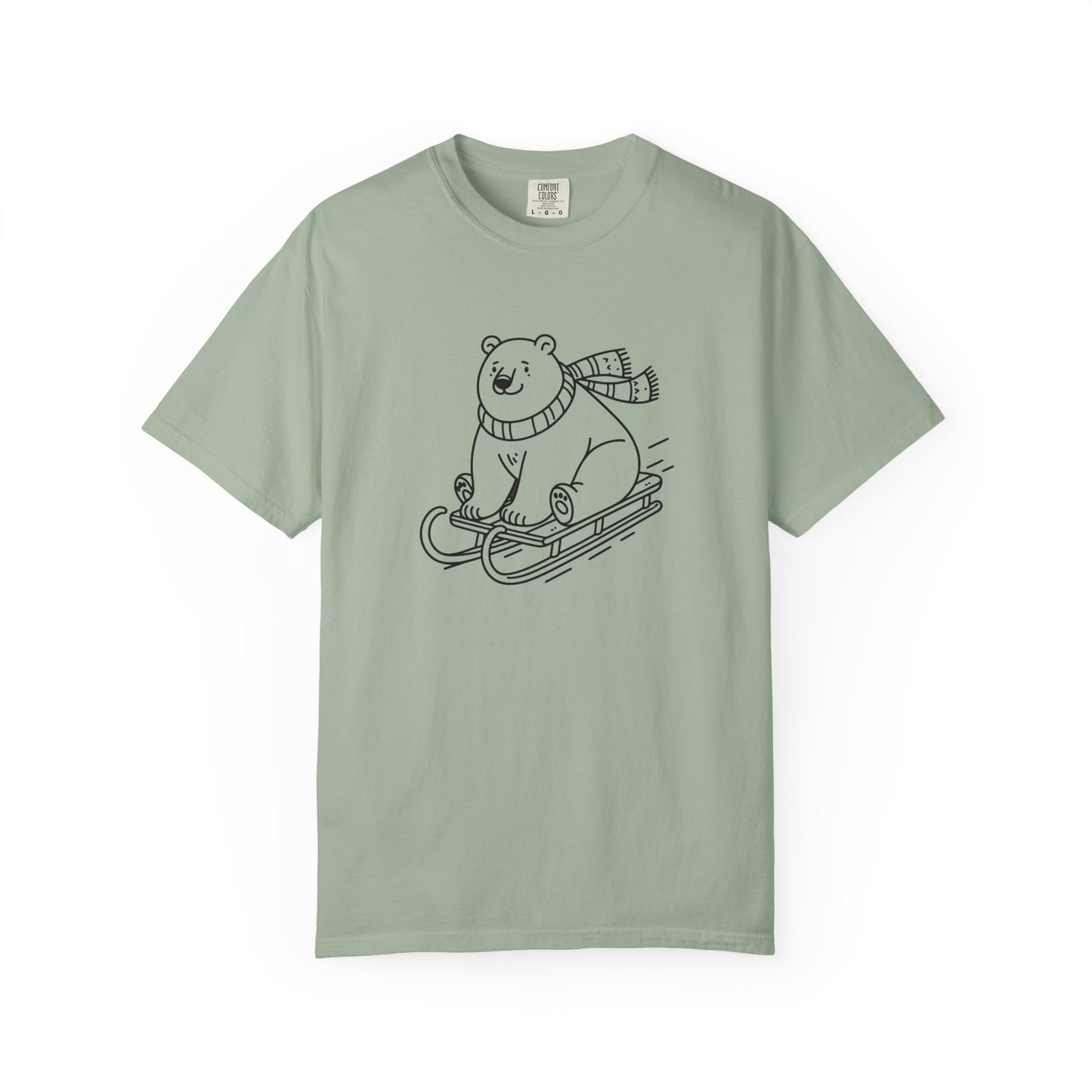 Polar Bear Sledding Comfort Colors Tee