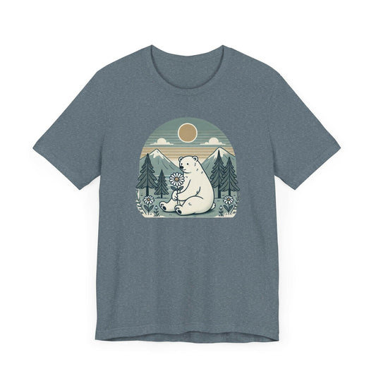 Nature Lover Tee - Polar Bear & Floral Design