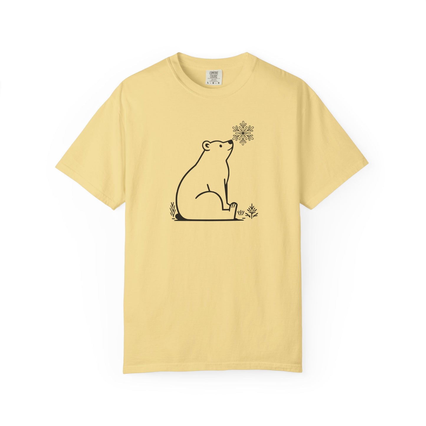 Comfort Colors Polar Bear Snowflake Tee