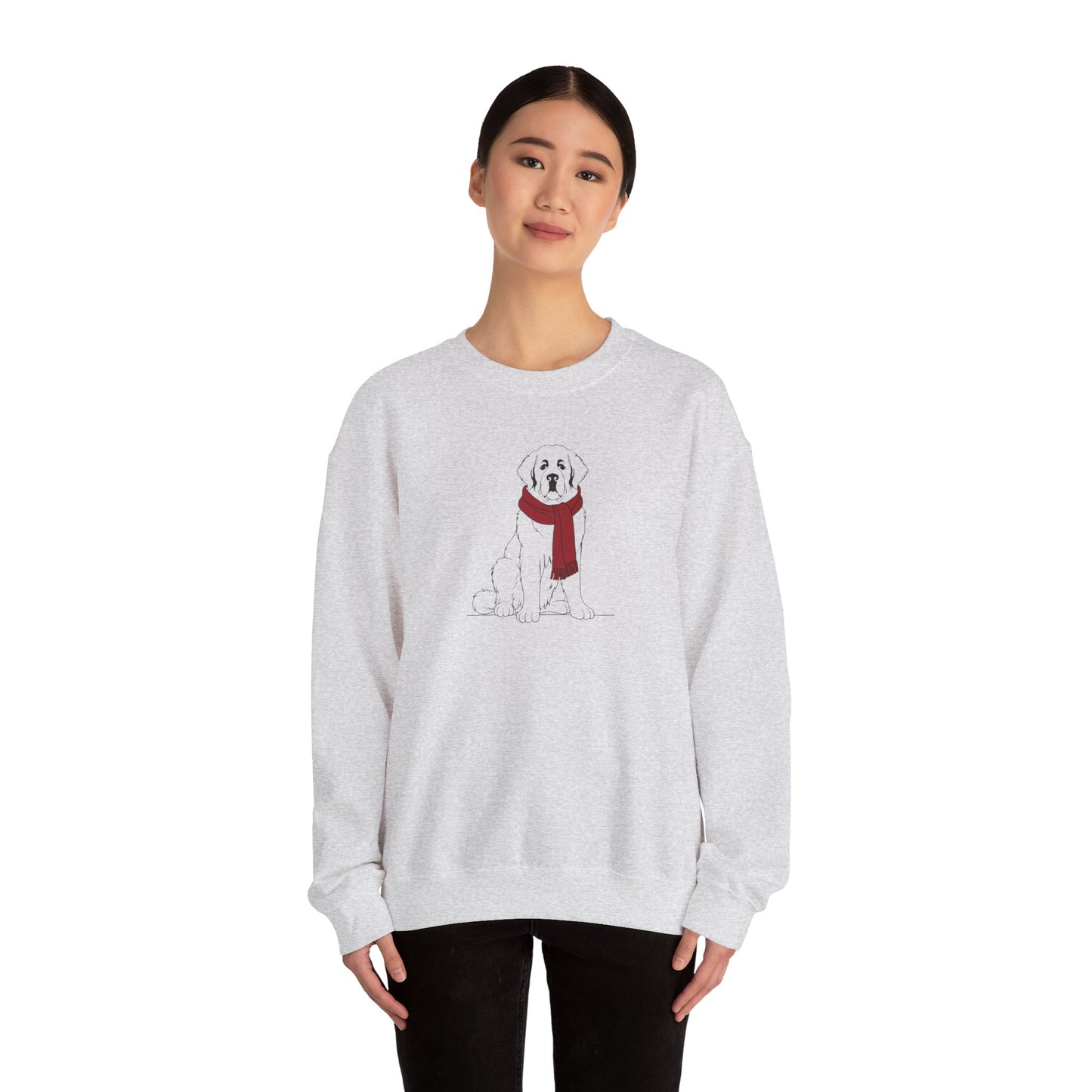 Saint Bernard Scarf Premium Sweatshirt | Cozy Den Edition