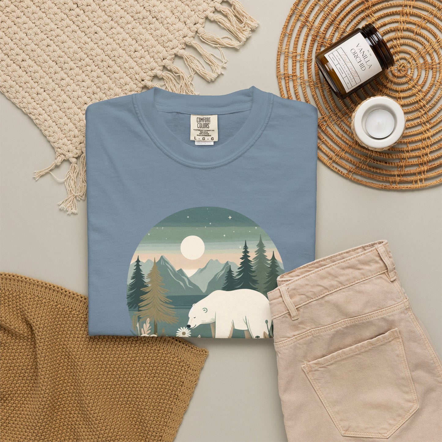 Moonlit Meadow Polar Bear Tee