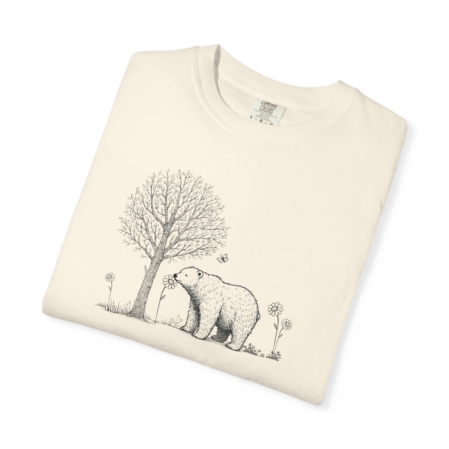 Wildflower Polar Bear Comfort Colors Tee