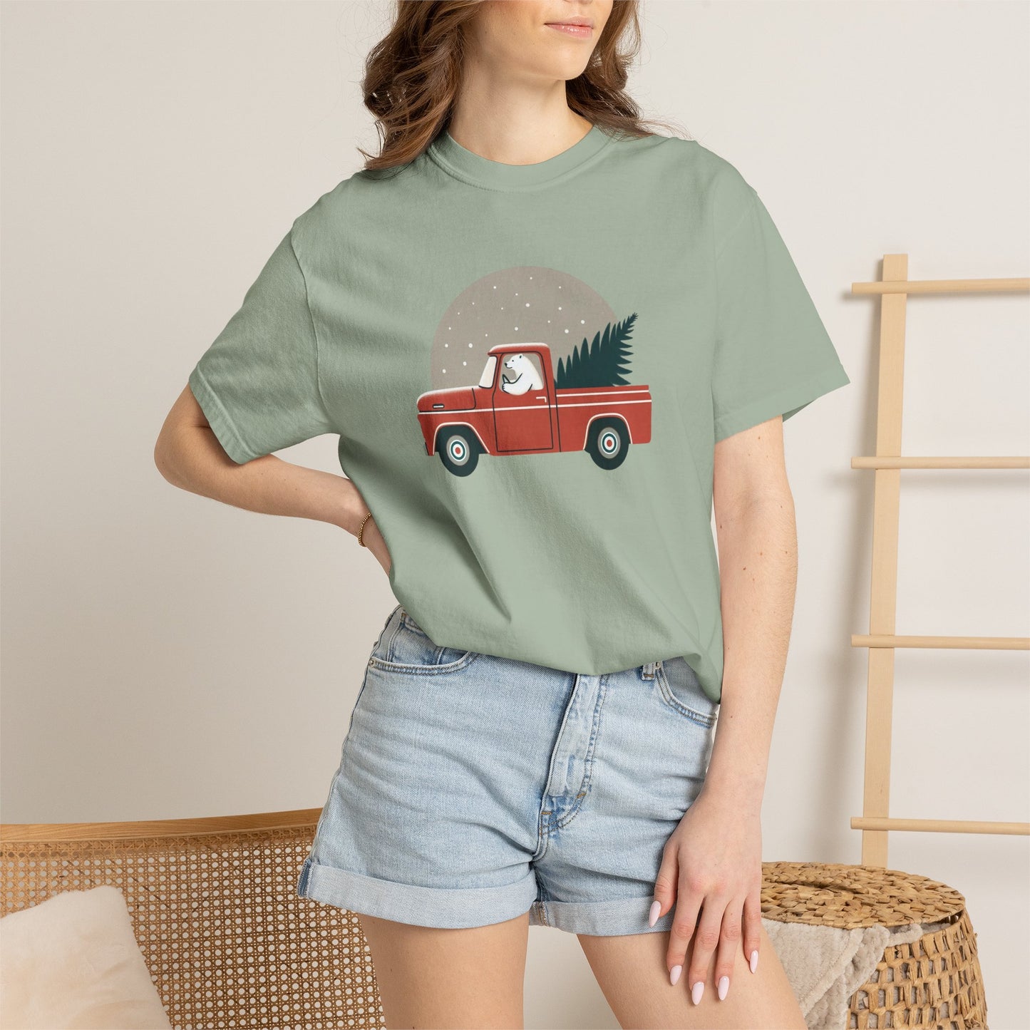 Vintage Polar Bear Christmas Truck Tee