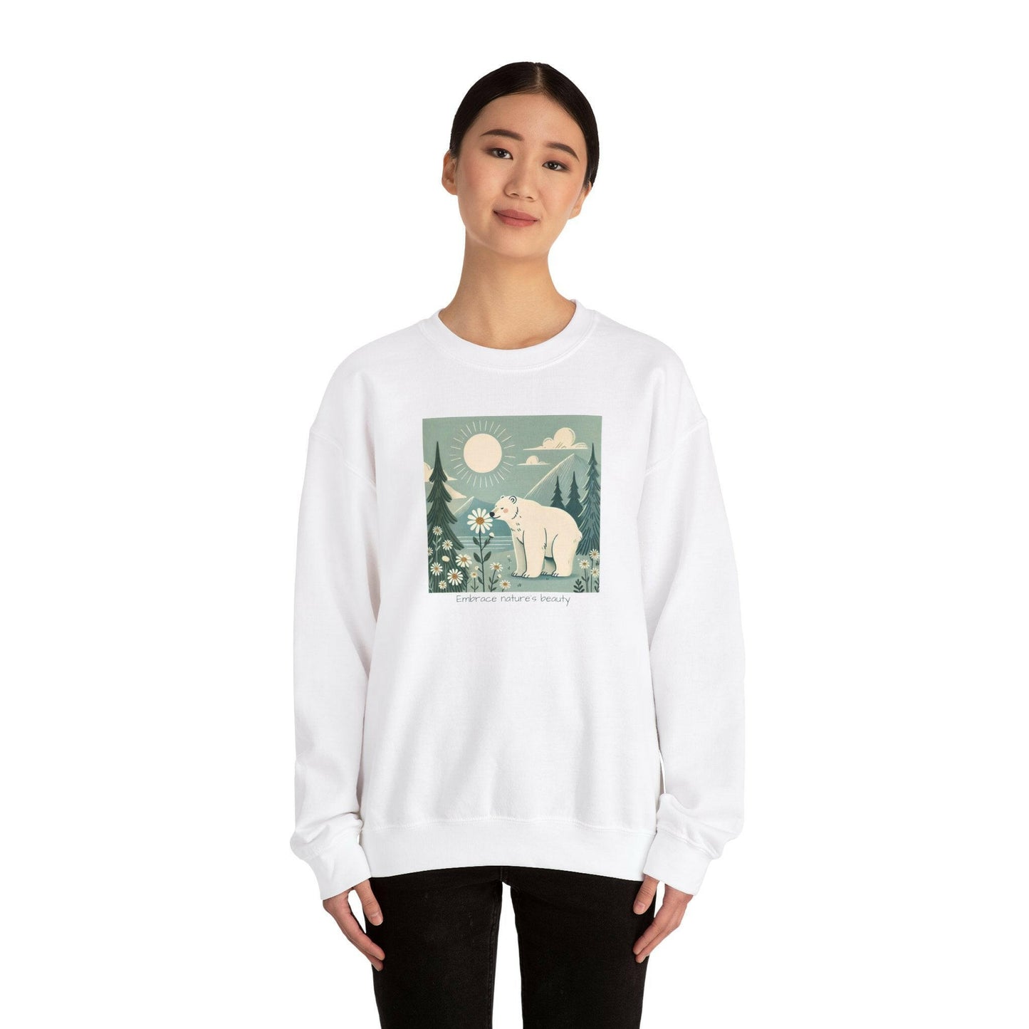 Polar Bear Sweatshirt - 'Embrace Nature's Beauty'