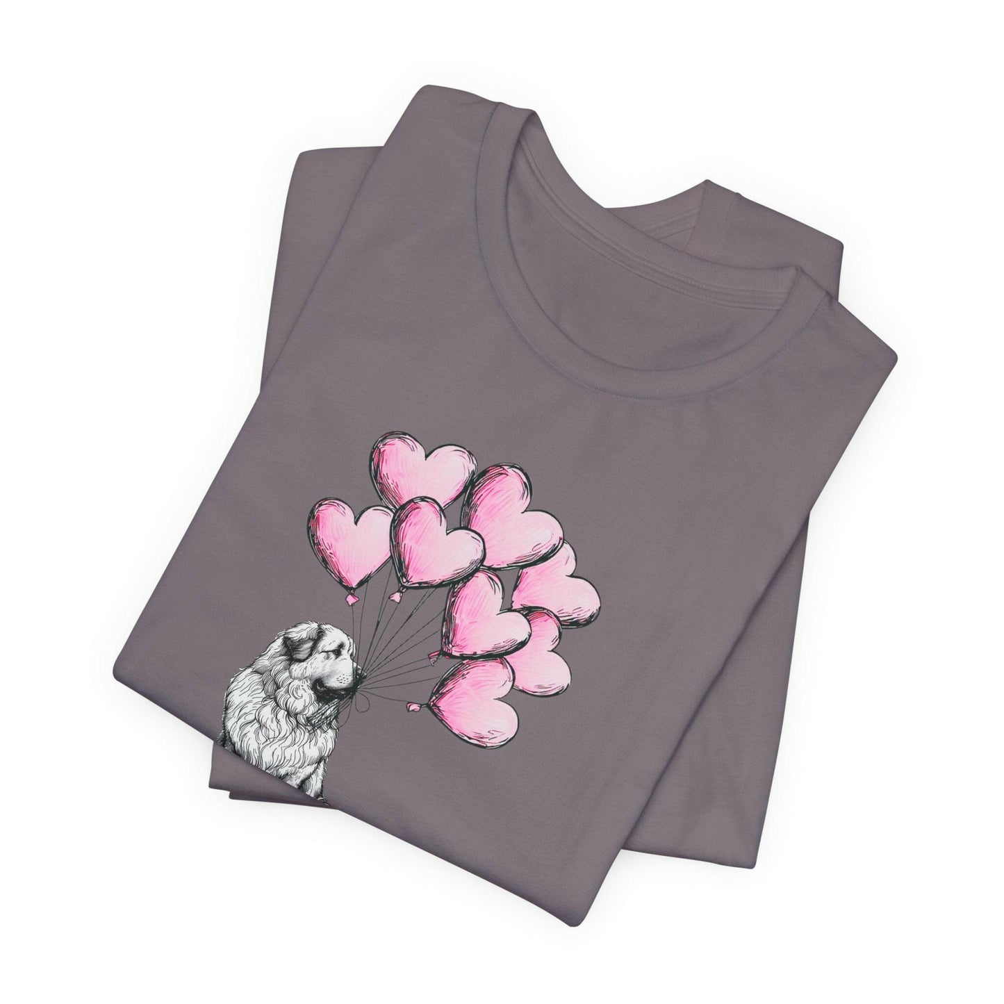 Great Pyrenees Dog Heart Balloons Tee