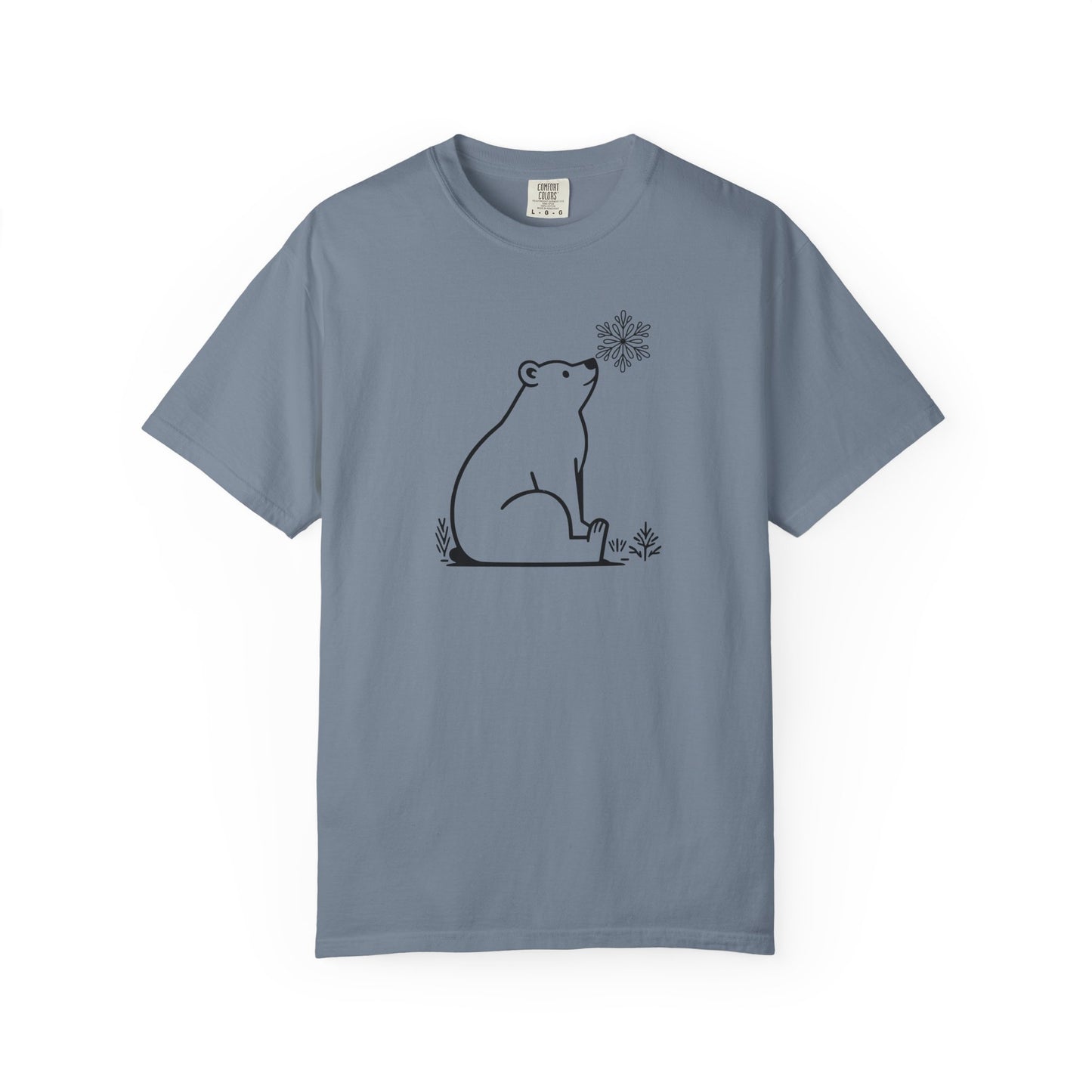 Comfort Colors Polar Bear Snowflake Tee