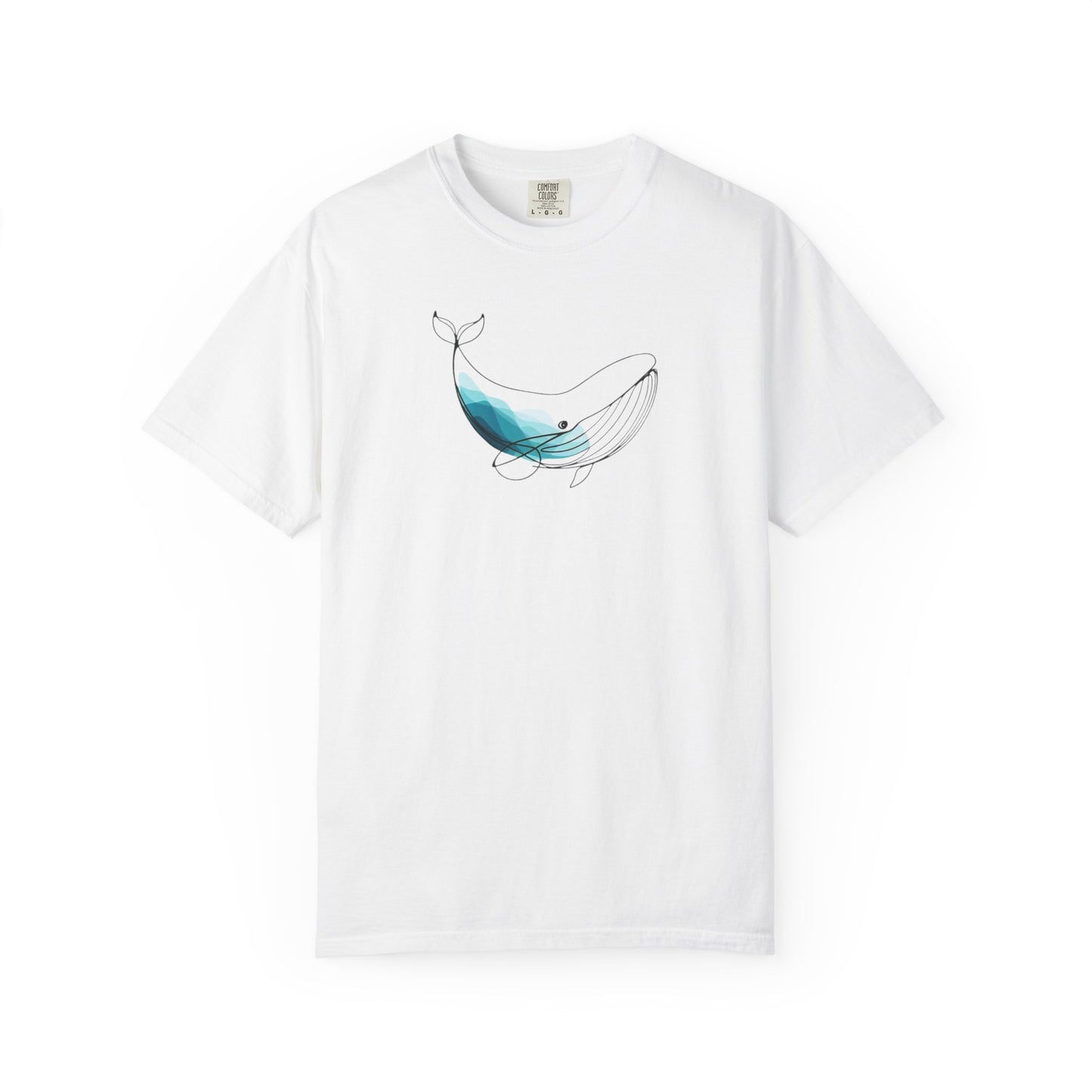 Minimalist Whale Comfort Colors Tee