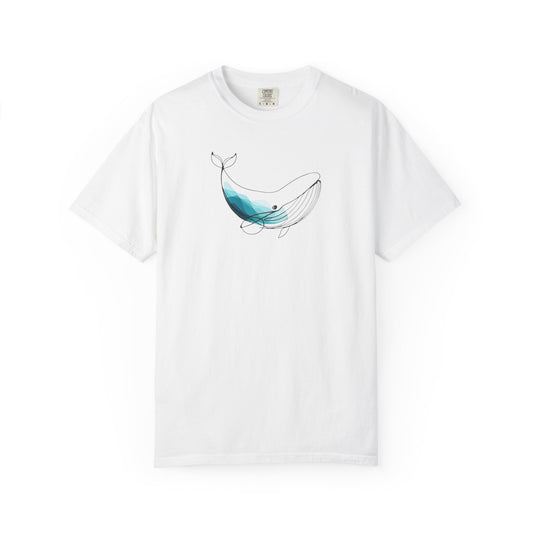 Minimalist Whale Comfort Colors Tee