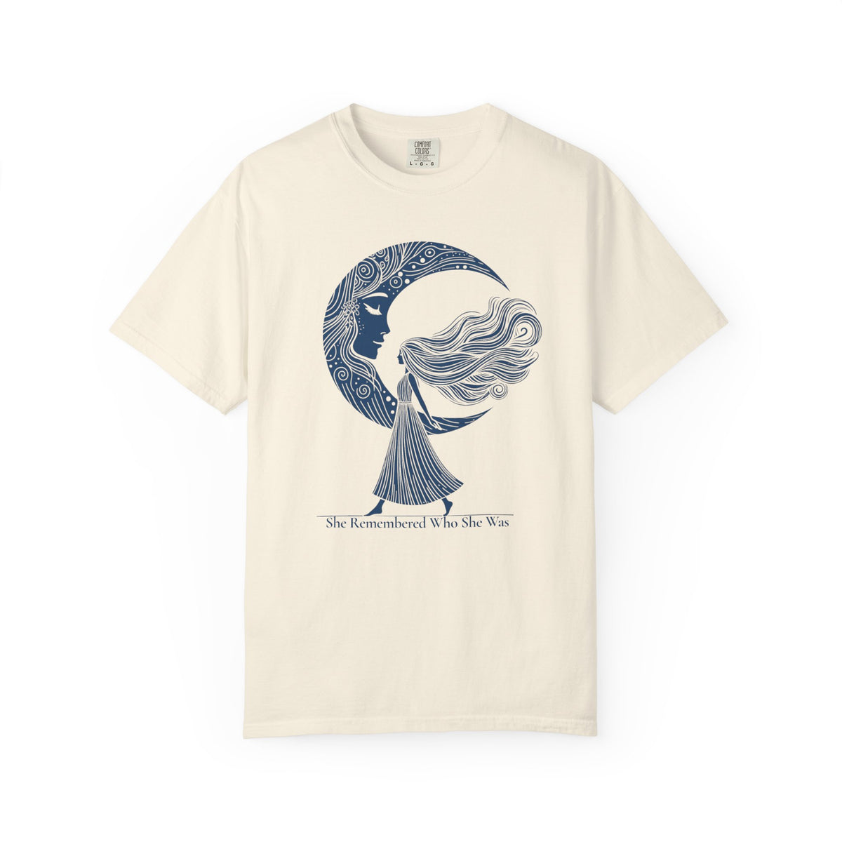 Moon Goddess "She Remembered Who She Was" Comfort Colors T-Shirt