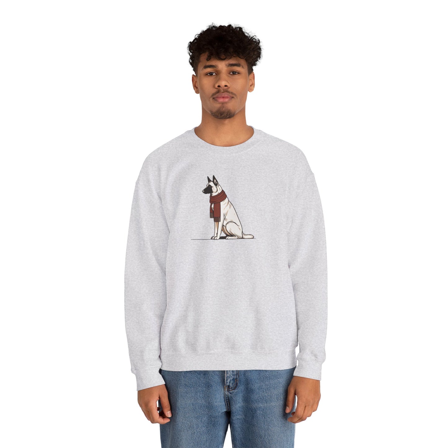 Belgian Malinois Scarf Premium Sweatshirt | Cozy Den Edition