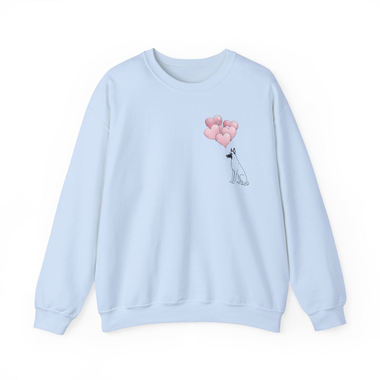 Belgian Malinois with Heart Balloons Sweatshirt
