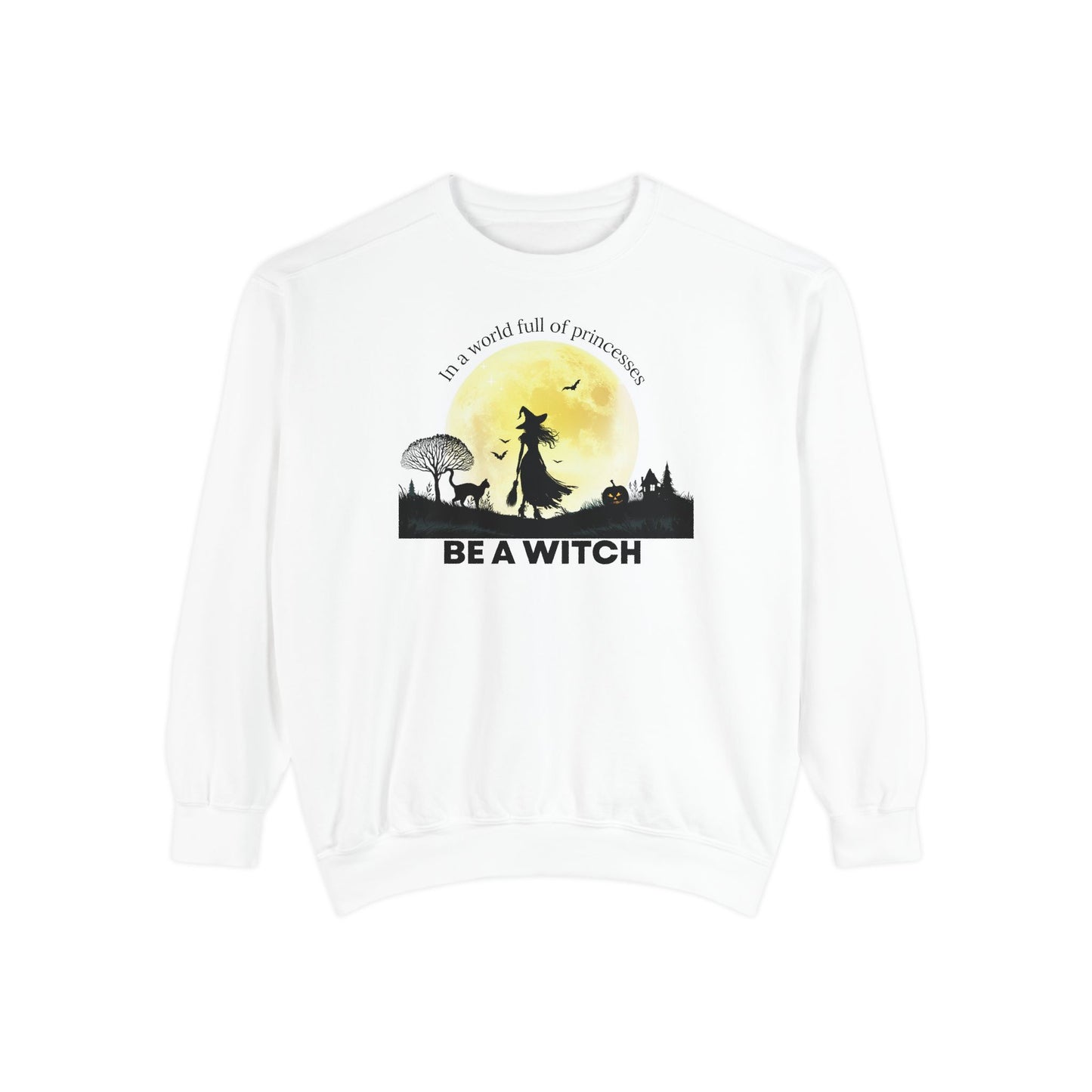Be A Witch Celestial Moon Pullover | Premium Comfort Colors® Heritage Sweatshirt