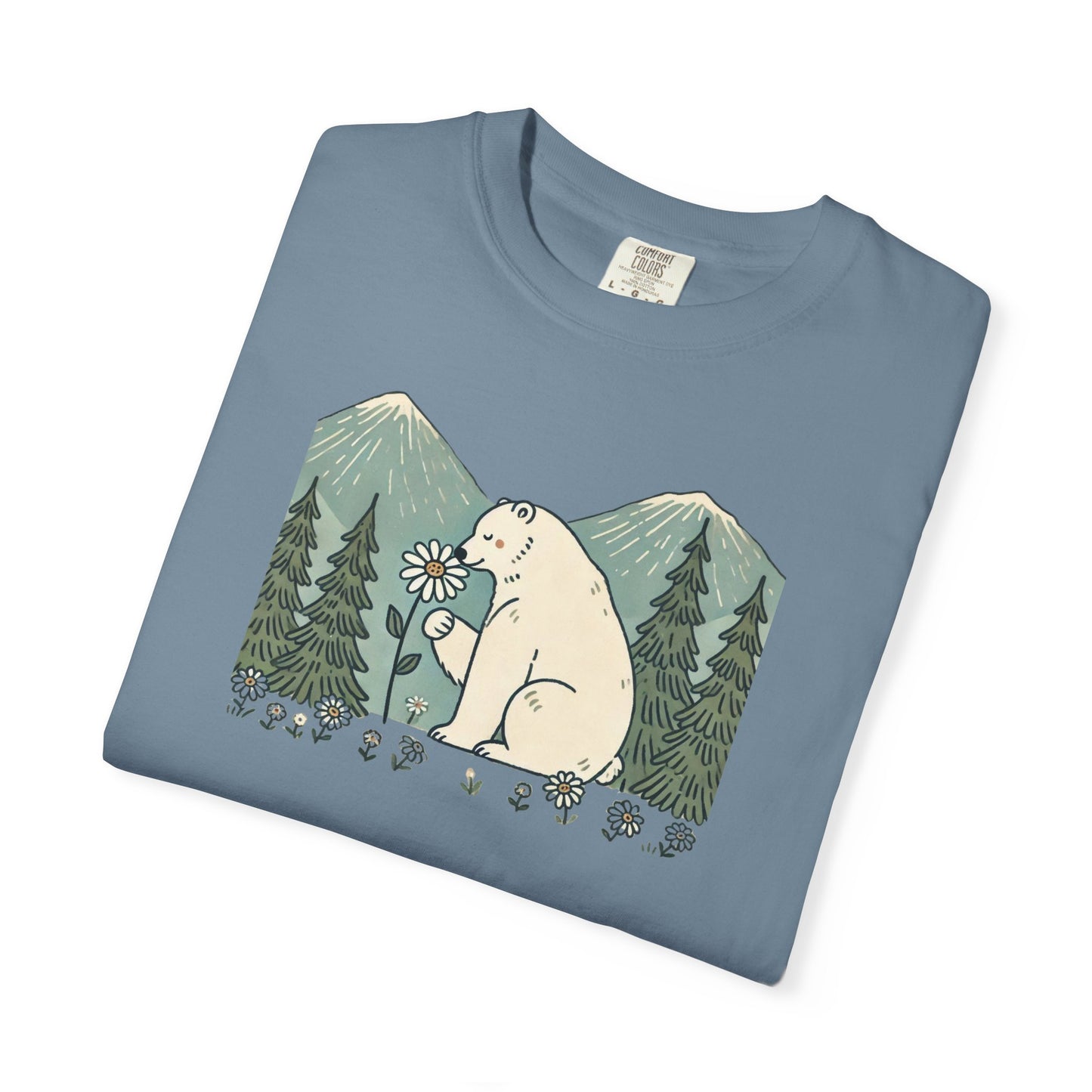 Wildflower Polar Bear Comfort Colors Tee
