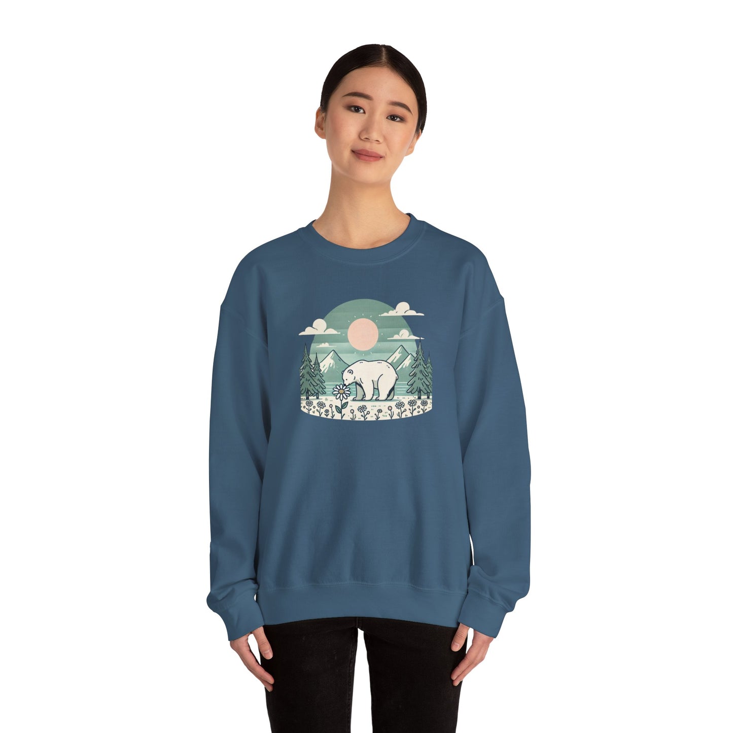 Polar Bear Daisy Sweatshirt