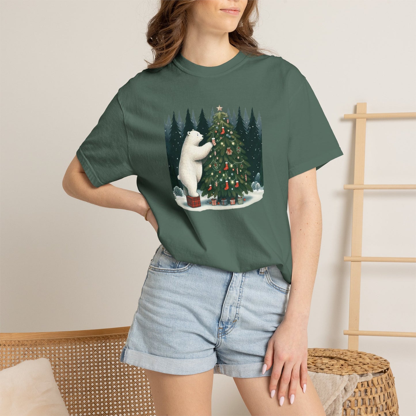 Alpine Christmas Polar Bear Tee