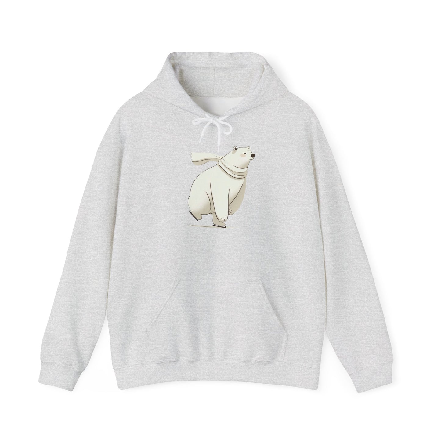 Skating Polar Bear Winter Hoodie