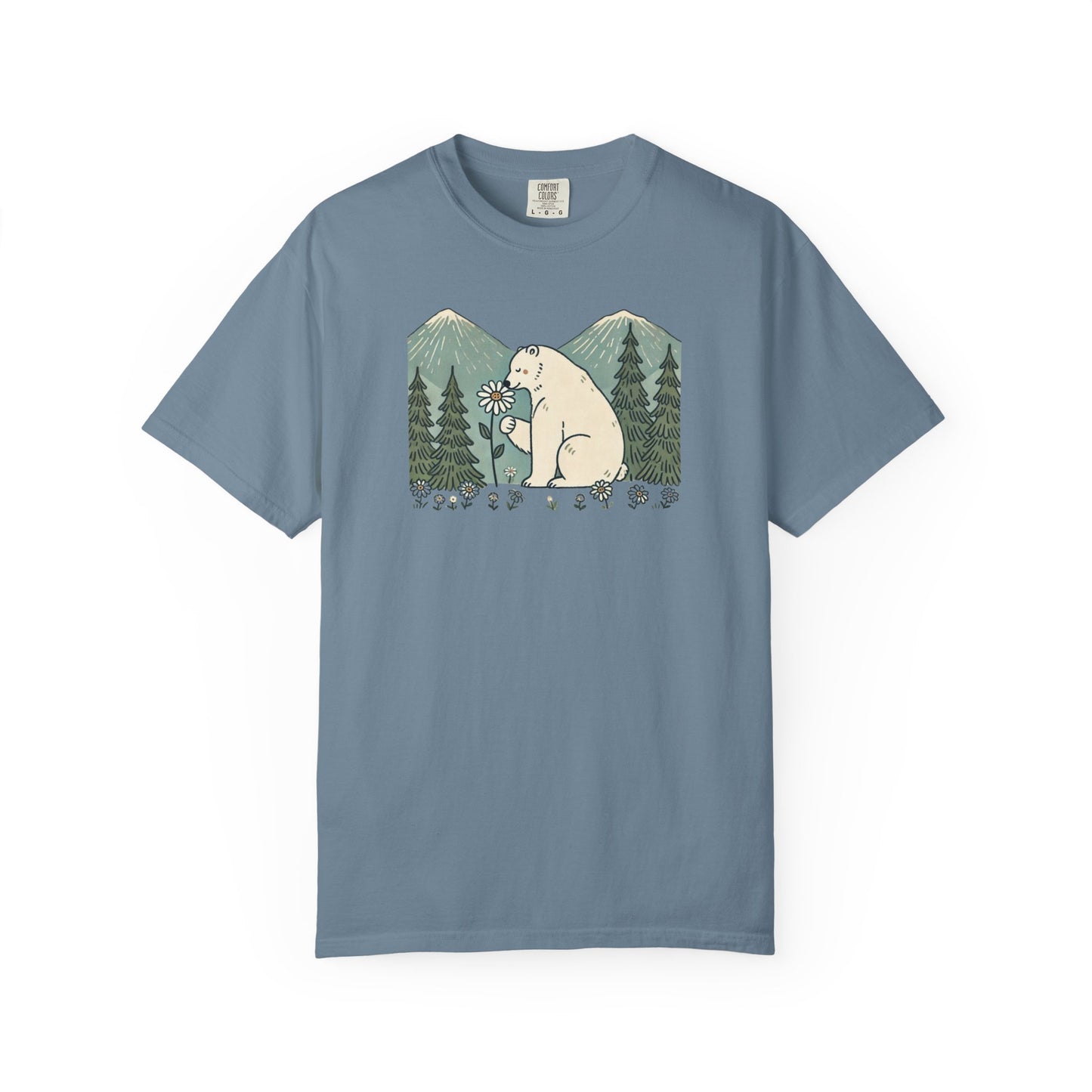 Wildflower Polar Bear Comfort Colors Tee