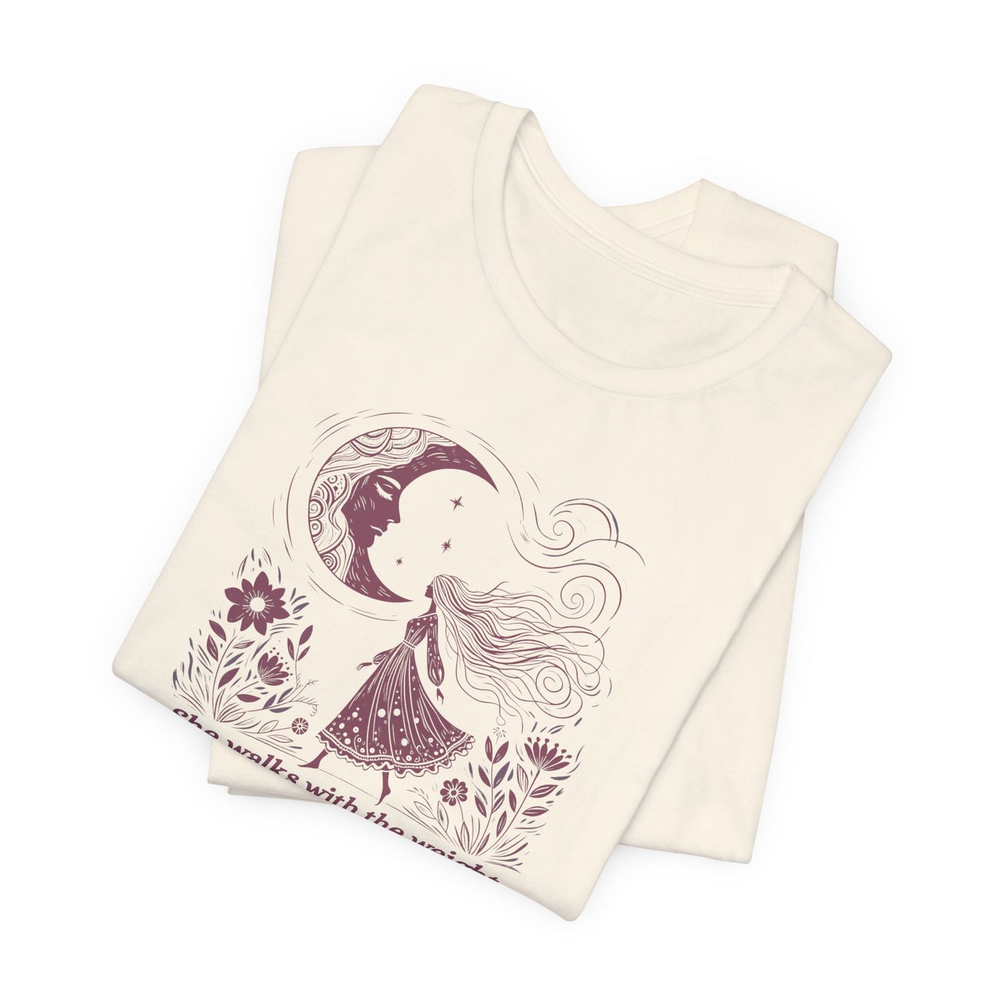She Walks With the Weight Feminist T-Shirt | Witchlight Collection
