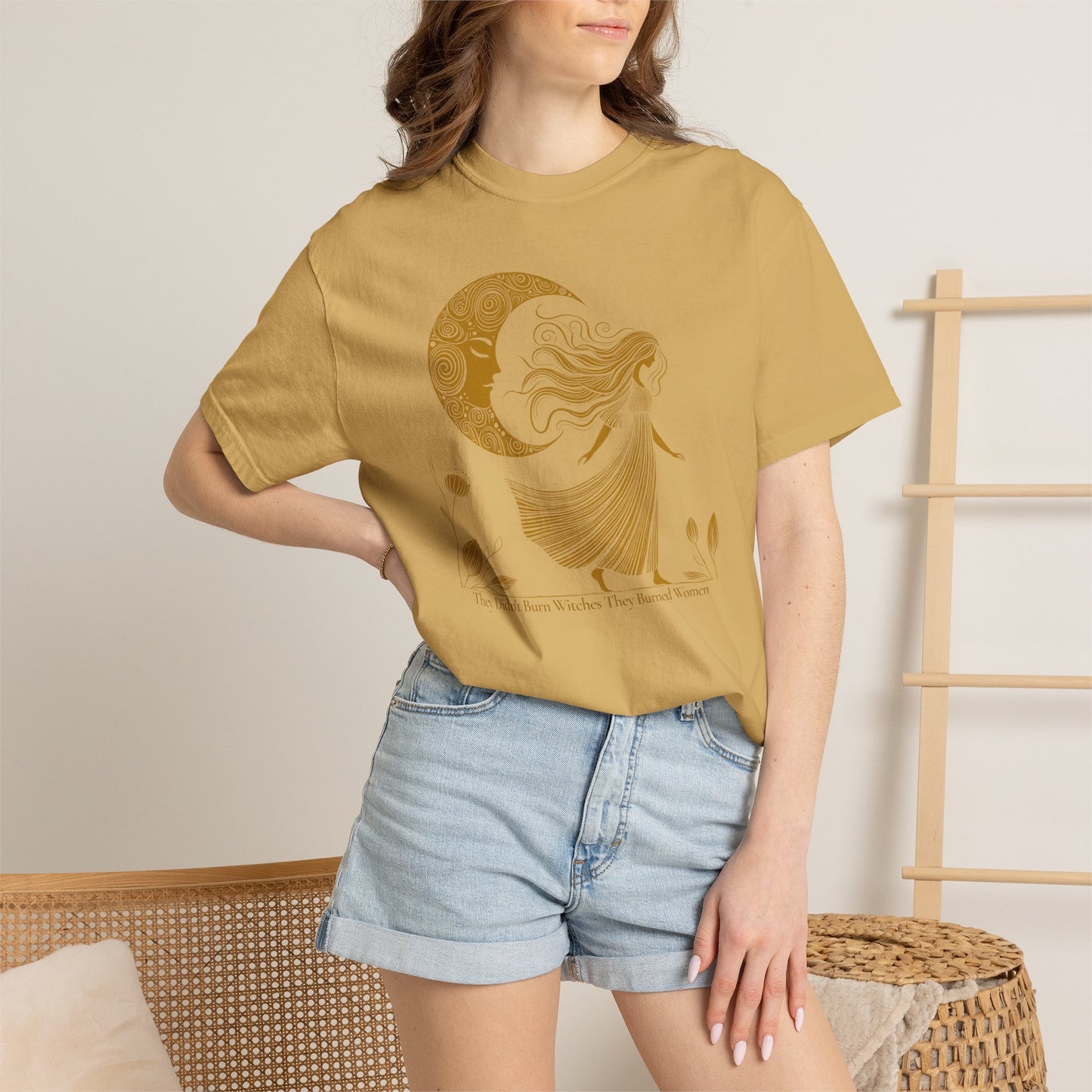 They Didn't Burn Witches They Burned Women Comfort Colors Graphic T-Shirt |  Moon Goddess Tee