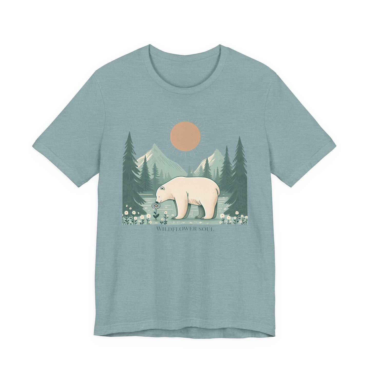 Wildflower Soul Polar Bear Tee | Vintage Landscape Edition