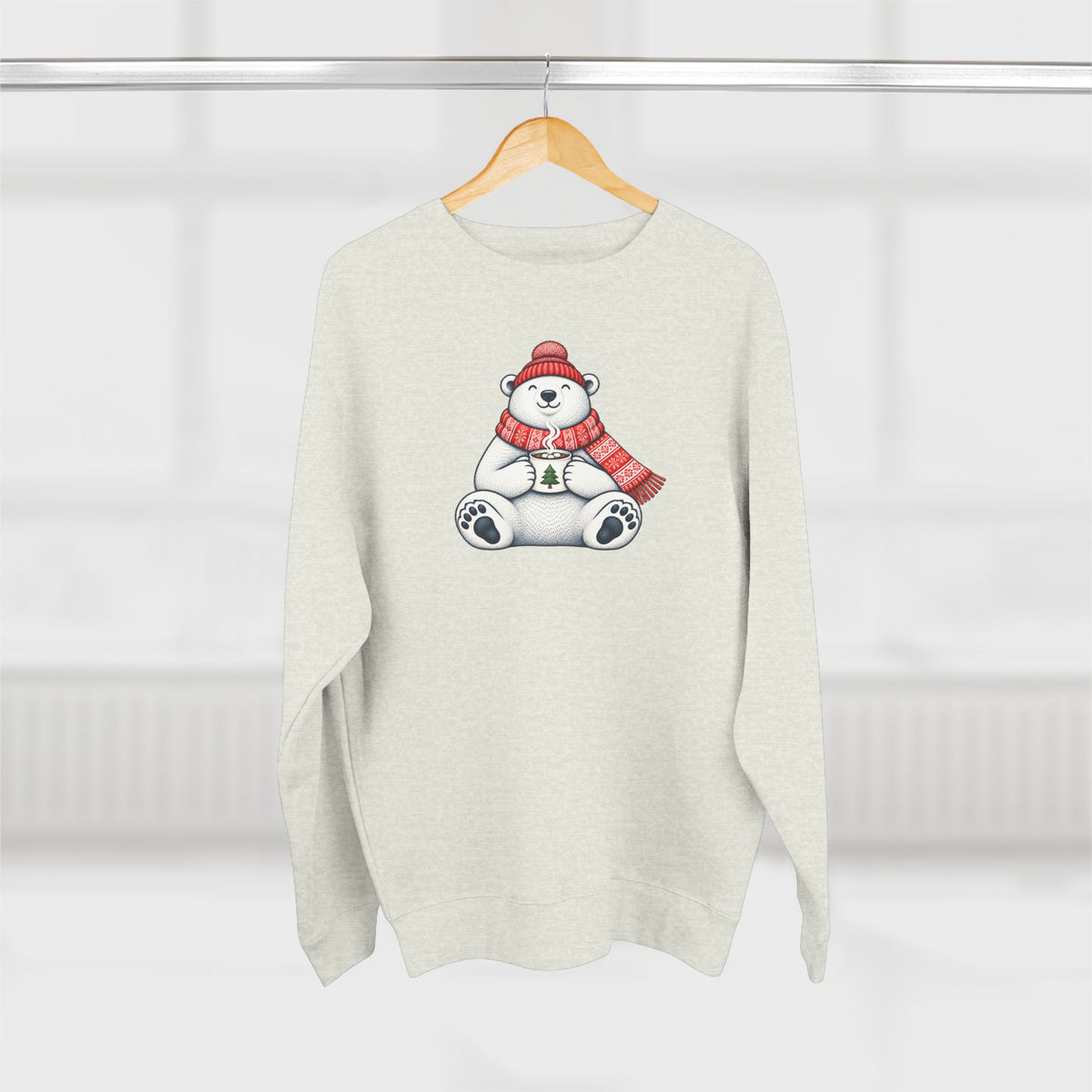 Cozy Cocoa Polar Bear Christmas Crewneck Sweatshirt