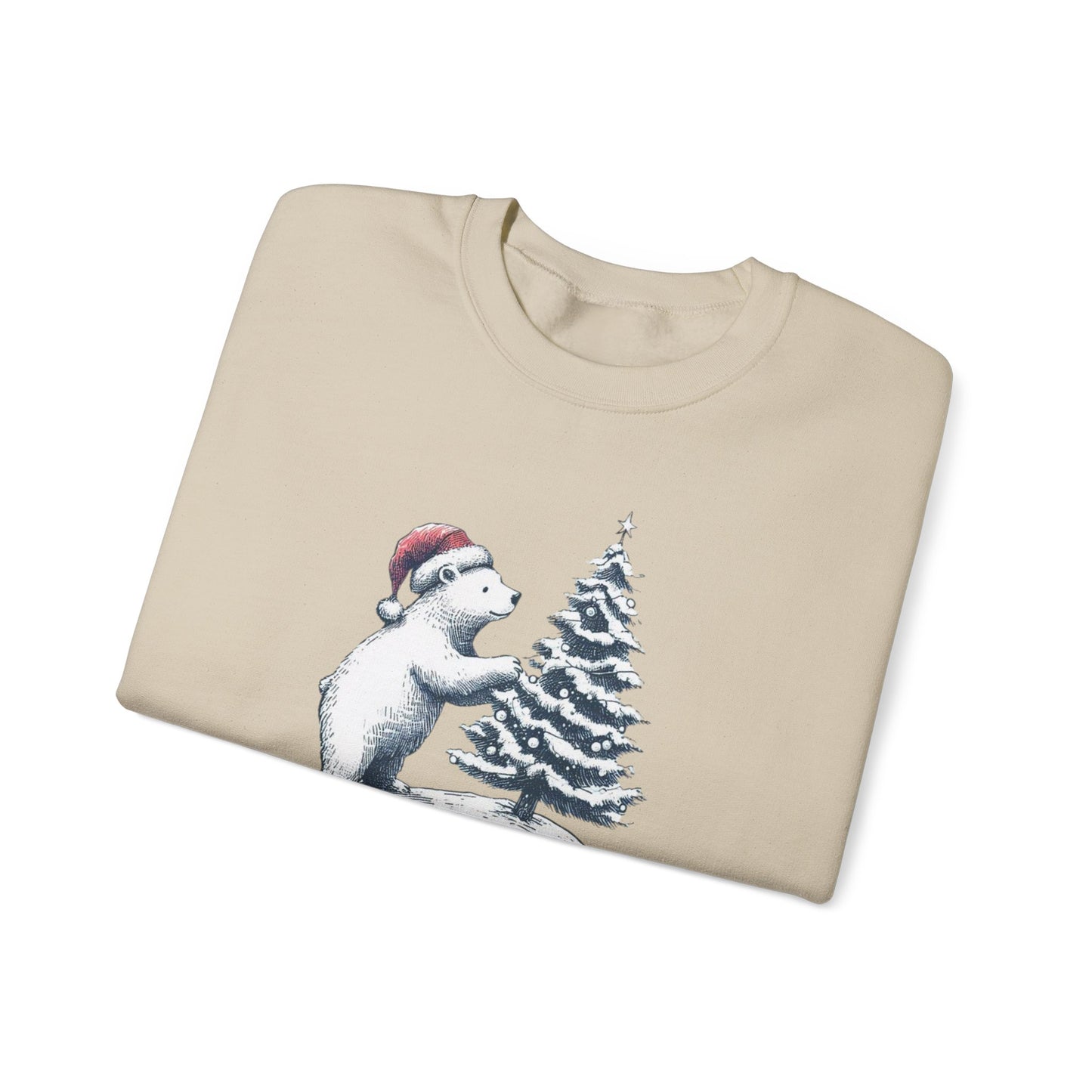 "Arctic Christmas" Polar Bear Ash Sweatshirt | Polar Den
