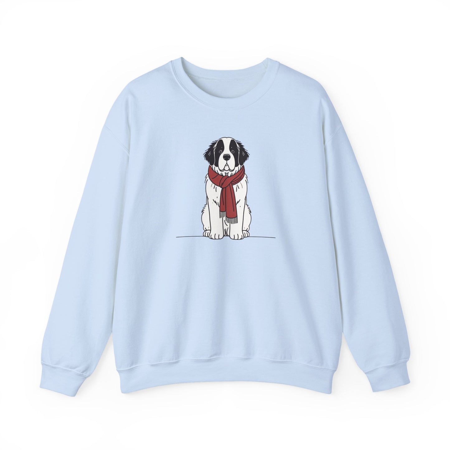 Adult Saint Bernard Scarf Premium Sweatshirt | Cozy Den Edition