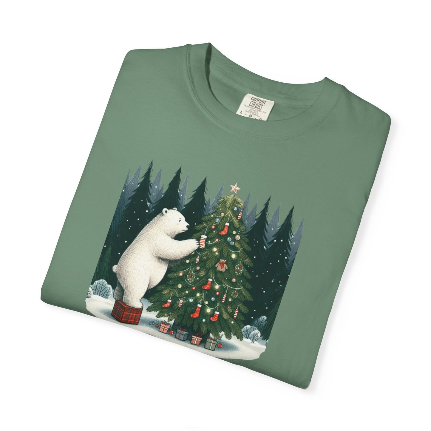 Polar Bear Christmas Heavyweight Tee | Holiday Den