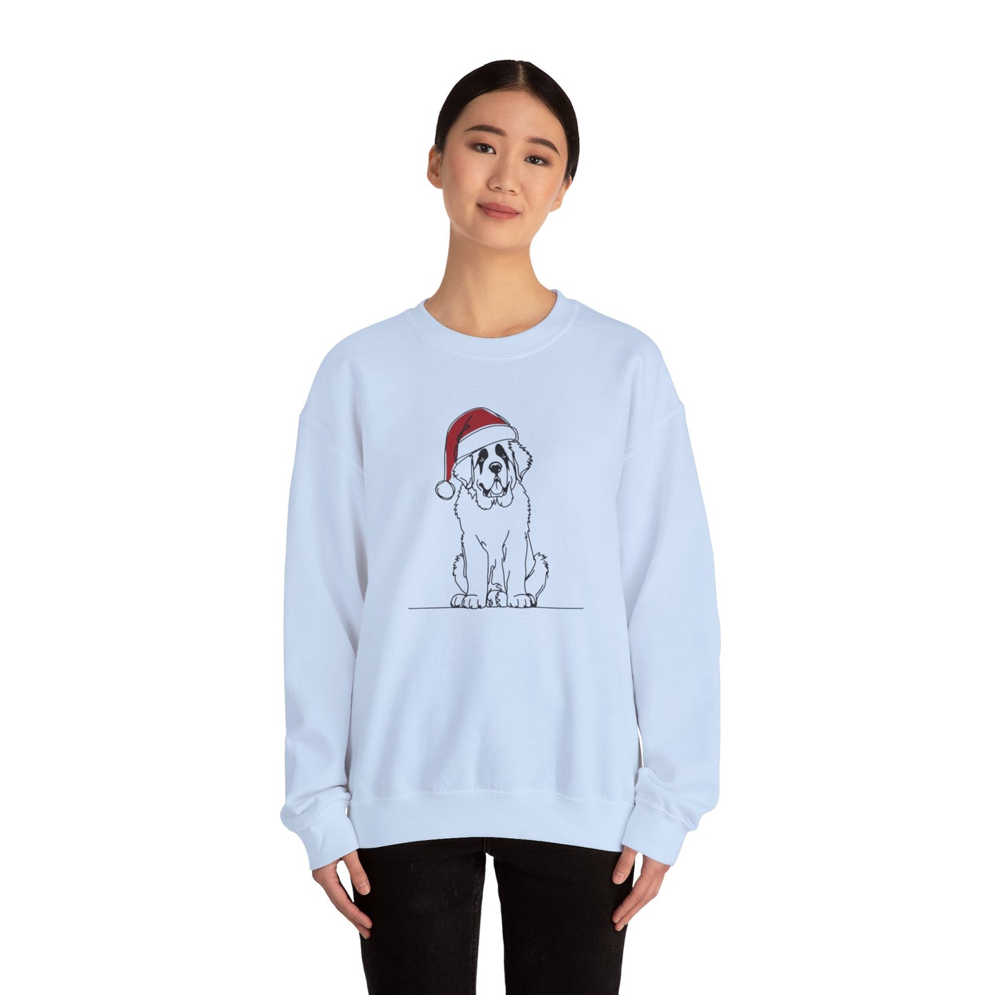 "Santa Bernard" Holiday Sketch Sweatshirt | Holiday Den