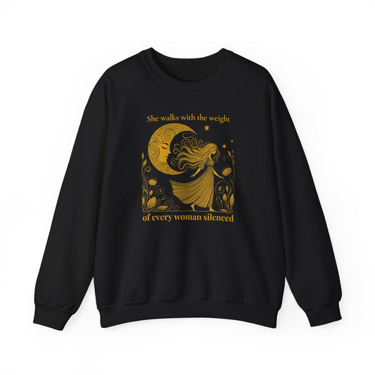 The Weight of Silence Celestial Art Sweatshirt | Storybook Den