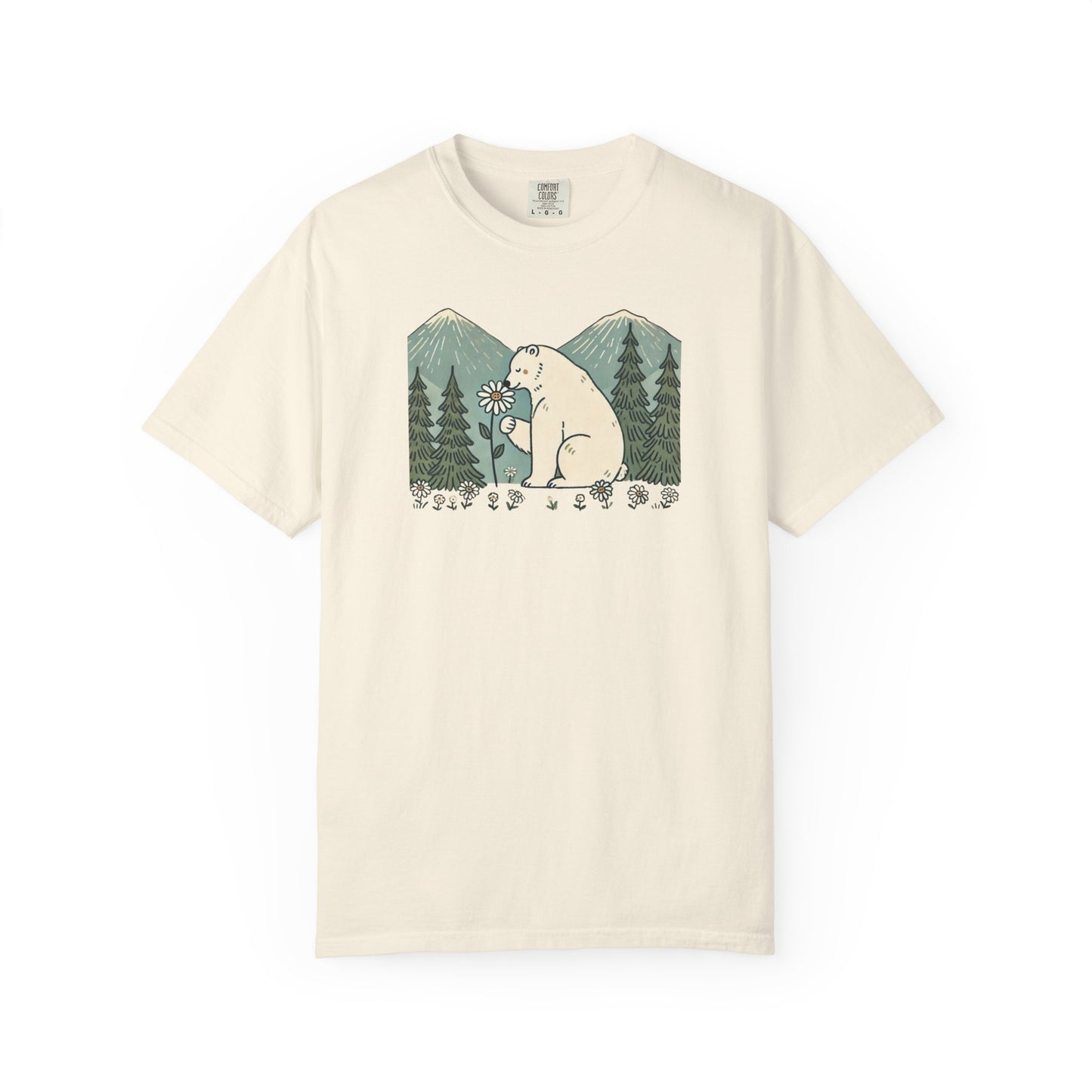 Wildflower Polar Bear Comfort Colors Tee