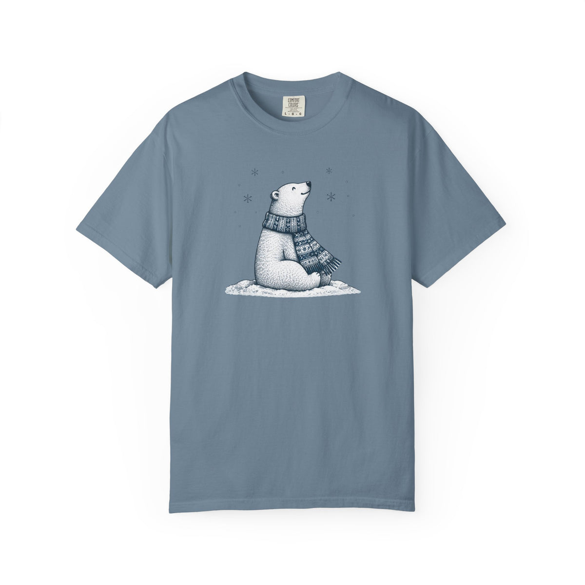 Winter Scarf Polar Bear Comfort Colors Tee