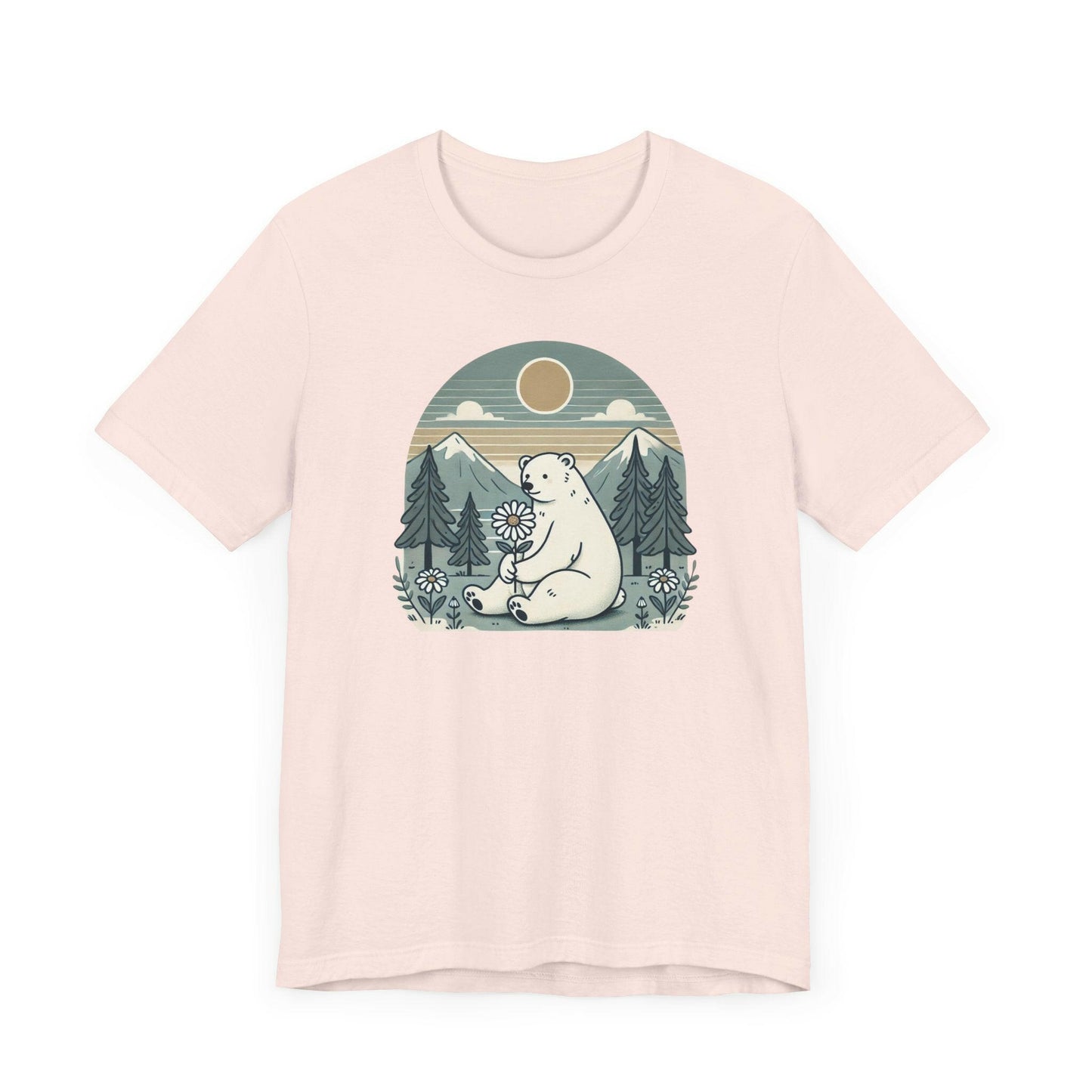 Nature Lover Tee - Polar Bear & Floral Design