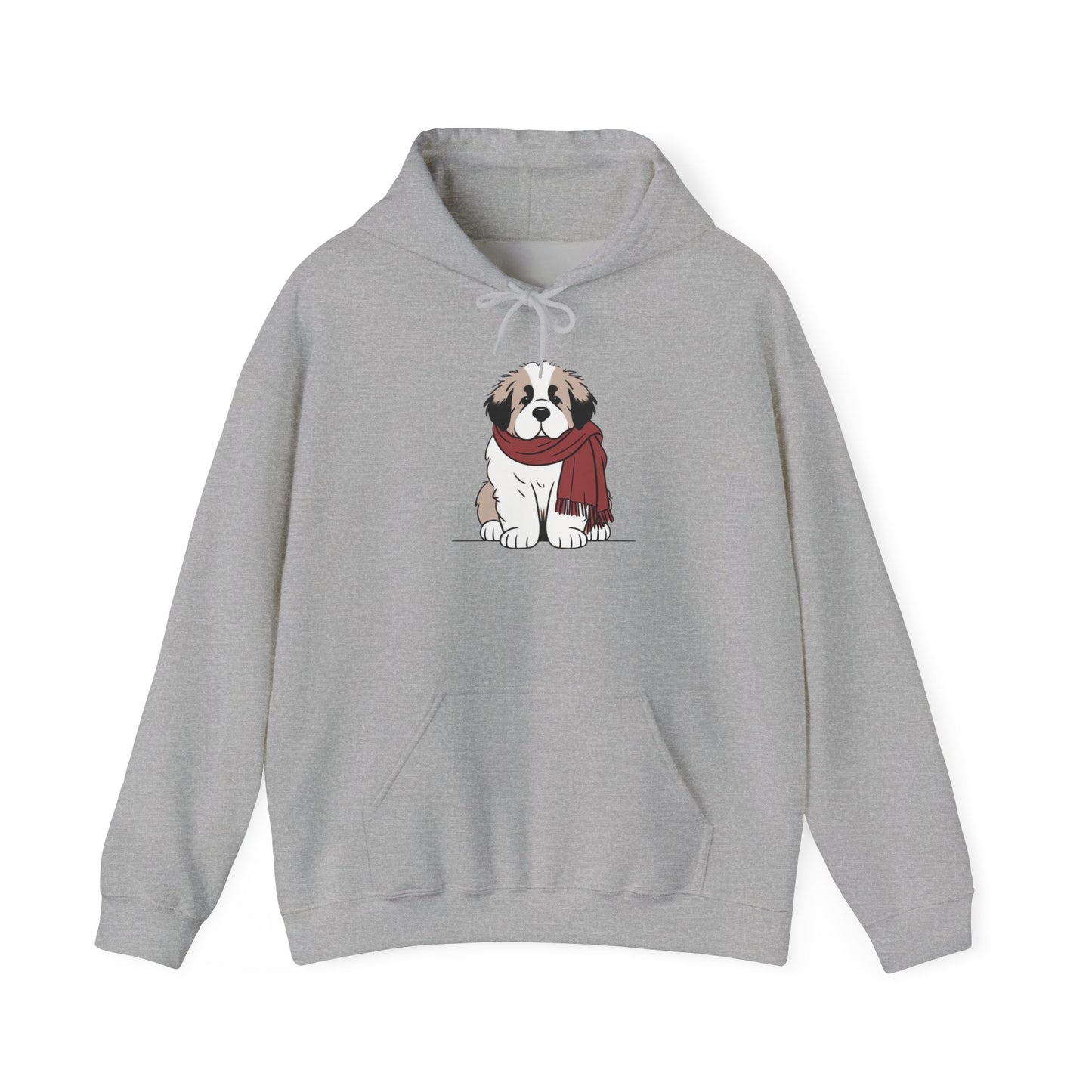 Saint Bernard Puppy Scarf  Premium Hoodie | Cozy Den Edition