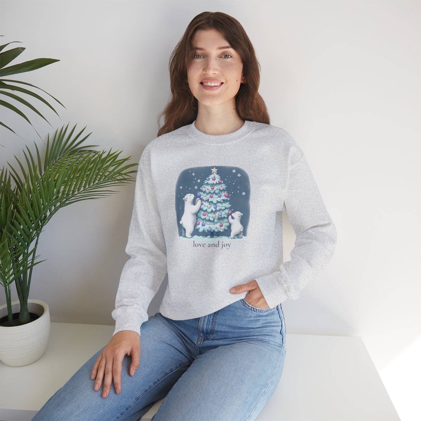 Love and Joy Polar Bear Christmas Sweatshirt
