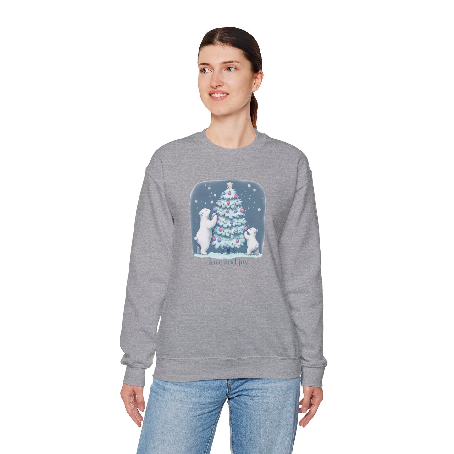 Love and Joy Polar Bear Christmas Sweatshirt
